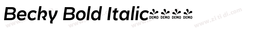 Becky Bold Italic字体转换